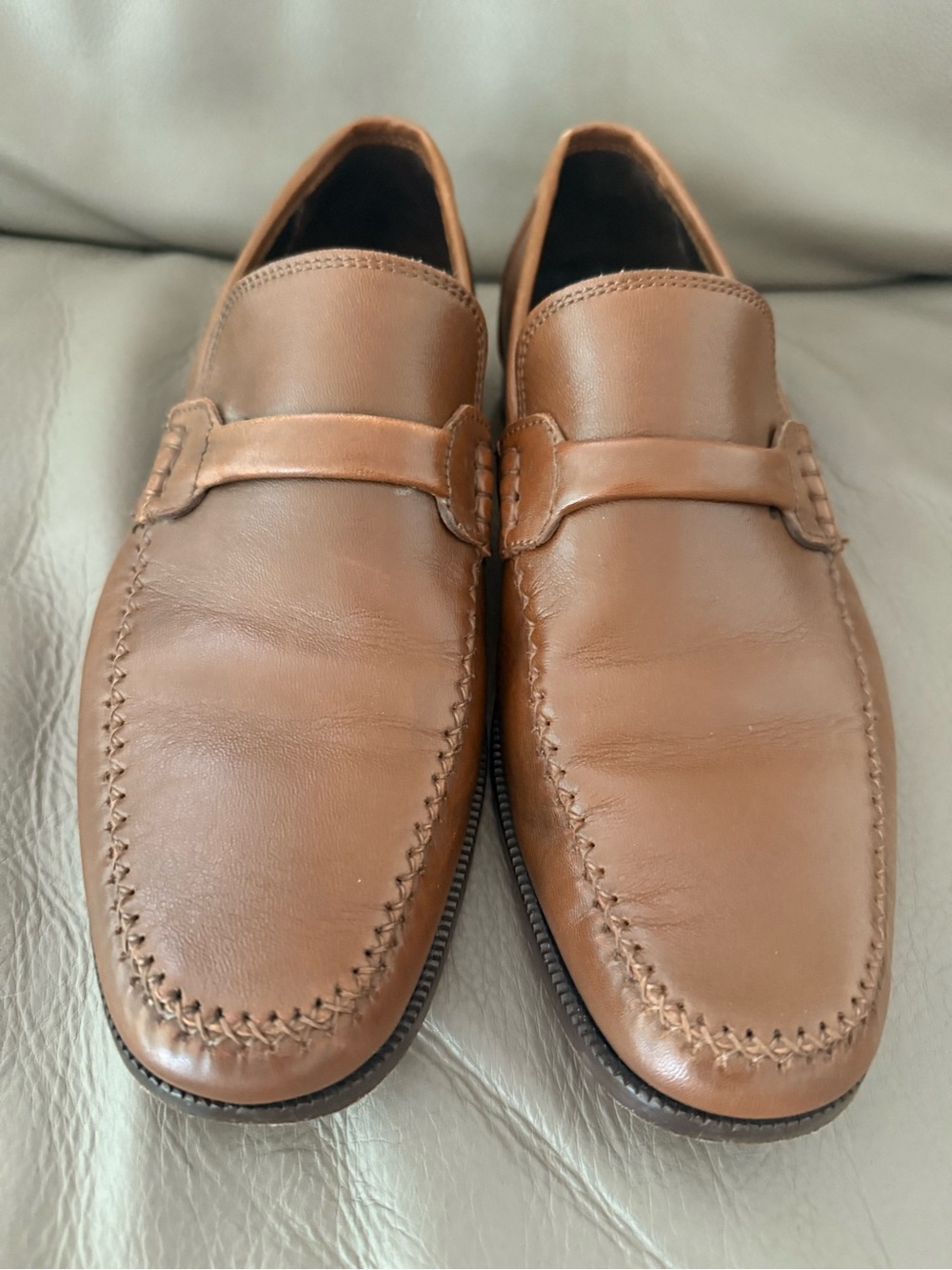Bruno Magli Mens $300 Italian Loafers Shoes Size 9.5 Worn Twice